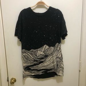 Raised by Wolves t-shirt, size medium, black and white